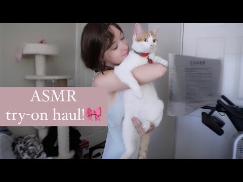 ASMR try-on haul! + scratching/whispers