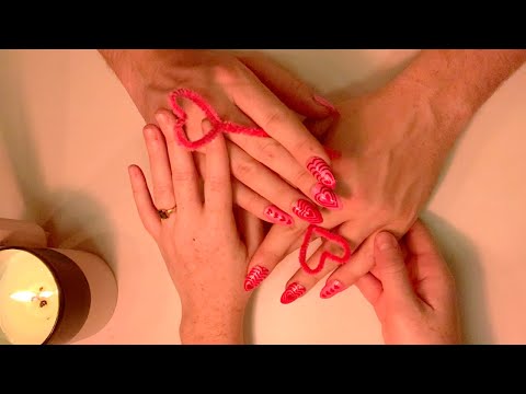 Whisper ASMR | Valentine's MANicure (tapping & scratching)