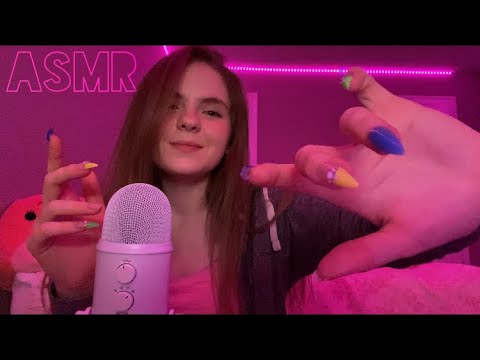 ASMR Fast & Aggressive triggers with acrylic nails (new mic)✨