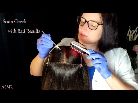 ASMR Medical Scalp Check with Bad Results & Infrared Therapy (Whispered)