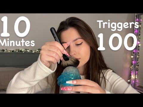 Asmr 100 triggers in 10 minutes / Asmr for sleep & relax & study