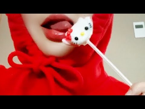 혀로 냠냠 입소리 ~~nibbling tingle mouth sound candy eating asmr