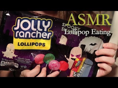 ASMR Halloween Lollipop Eating - Soft Talking, Mouth Sounds
