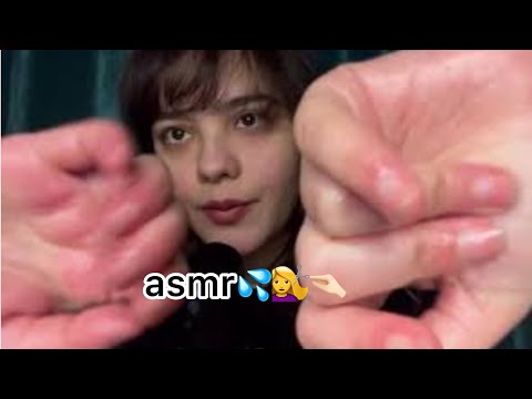 asmr hand movements,spit painting,fast and slow hair cut ,hand lofi
