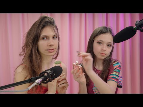 ASMR - Doing Each Other's Makeup (lots of laughs and fun!)
