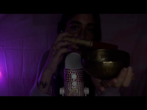 ASMR repeated affirmations for self love (with tibetian bowl)