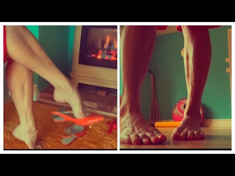 ASMR feet in flats, by the fire and walking on a wooden floor - lo-fi
