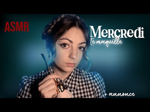 ♡ ASMR  - Mercredi Addams te maquille pour le bal (+ annonce surprise) ♡