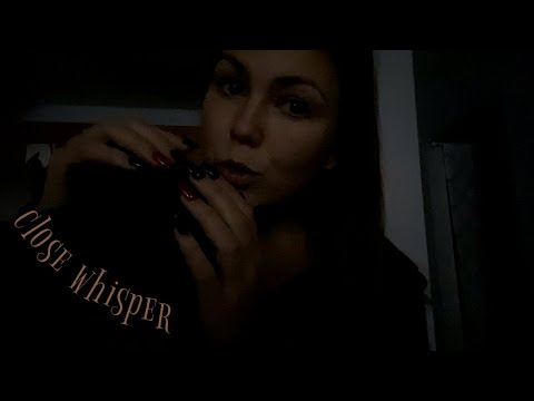 ASMR| WHISPER RAMBLE w/ TAPPING🖤 (in the dark for your relaxation)
