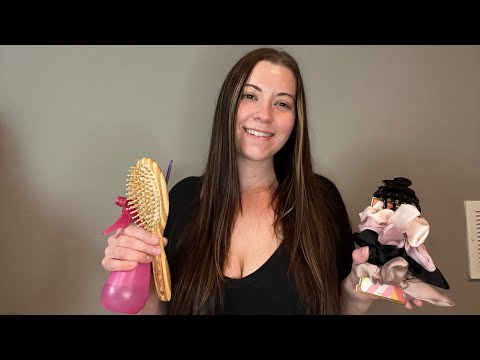 ASMR Hair Style Roleplay (brushing, hairplay, and combing)
