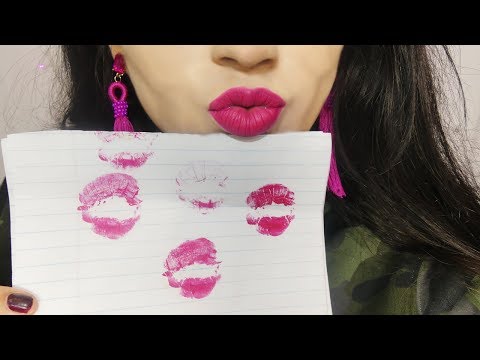 ASMR Kissing Paper And Kiss Sounds On Recycle Paper!