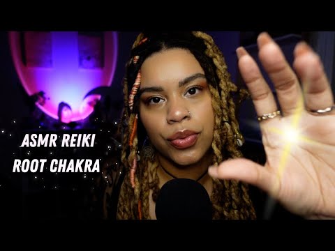 🔴 Quick Root Chakra Balancing ☯️ ASMR Reiki 396HZ Binaural (Whispers, Mouthsounds & Hand Movements)