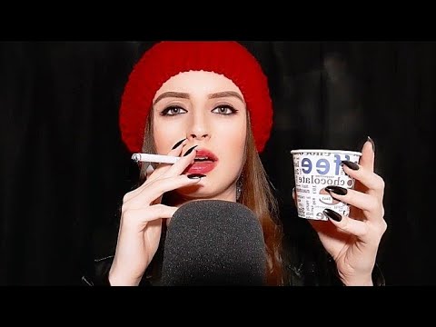 ASMR Smoking Cigarettes in a Leather Jacket (Learning to inhale)