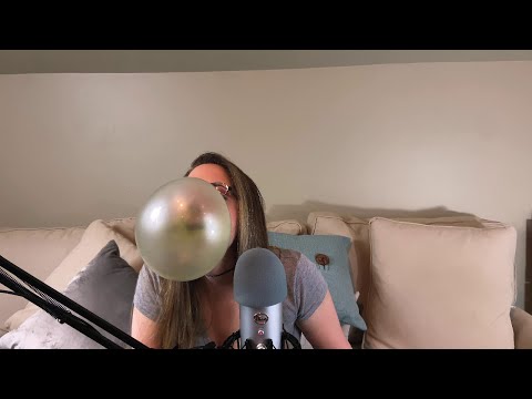 Bubble Gum Chewing ASMR | Hubba Bubba | Bubble Blowing | Whispering | Gum Cracking