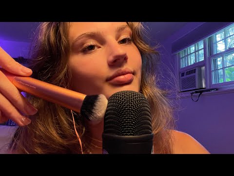 ASMR MIC BRUSHING AND MOUTH SOUNDS