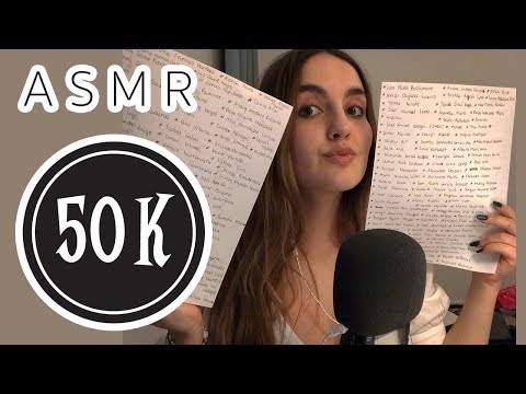 ASMR - SUSURRANDO SUS NOMBRES  (ESPECIAL 50K)