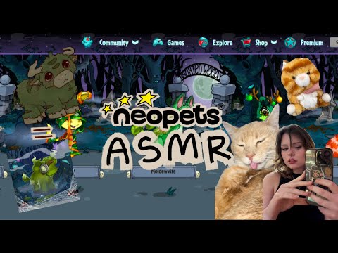 ASMR nostalgic neopets with clicky, deep EAR to EAR whispers (super relaxing, and comforting)