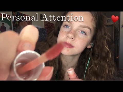 ASMR Personal Attention Triggers (Lotion, Brushing, Lipgloss)