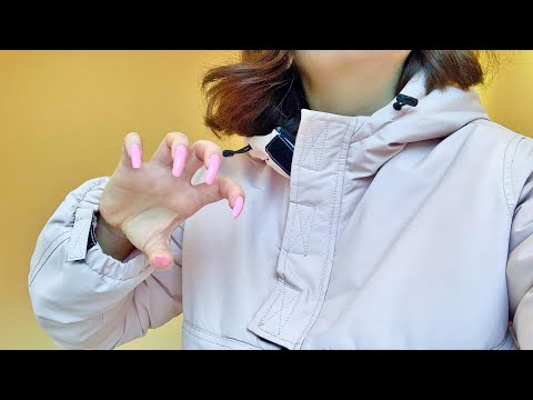 ASMR: UNPREDICTABLE TAPPING & SCRATCHING 🏩 JACKET SCRATCHING
