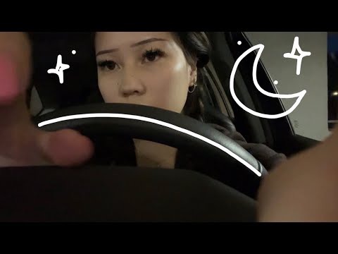 ★ late night CAR asmr!! [fast lofi, soft spoken, tapping, scratching]