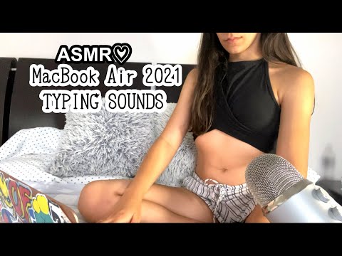 ASMR | TAPPING ON MACBOOK AIR 2021 KEYBOARD (fast typing, no talking) *best tingles for your ears*💙