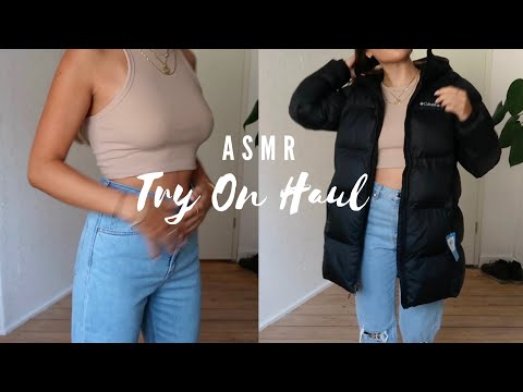 ASMR deutsch | TRY ON CLOTHING HAUL 🛍 (Asos, H&M, Zara) Fabric Sounds Scratching Show And Tell