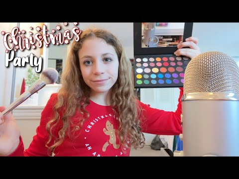ASMR Doing your makeup for a Christmas Party 🎉 🎄