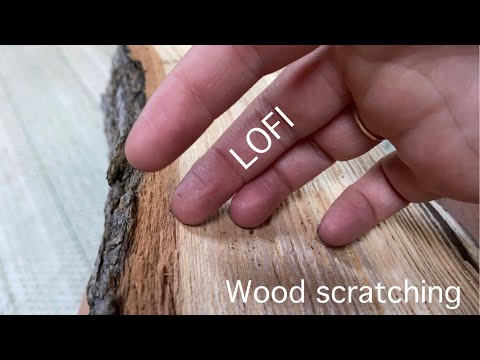 ASMR - Lofi wood scratching & tapping - Camera tapping with natural nails 🪵