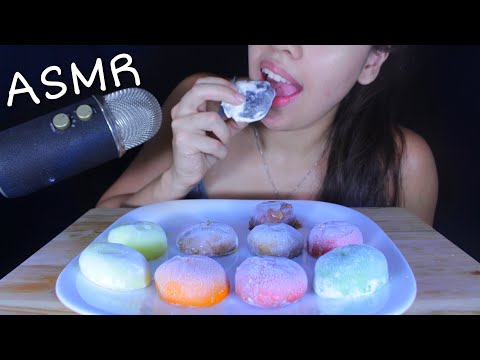ASMR MOCHI ICE CREAM (soft and chewy eating sounds) No Talking | Little cat ASMR