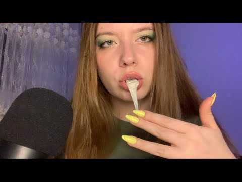 ASMR | Chewing Gum Hubba Bubba 💚👄Satisfying Mouth Sounds ✨♥️