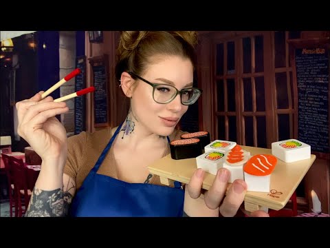 ASMR Sushi Server Roleplay 🍣 (Wooden Toys)