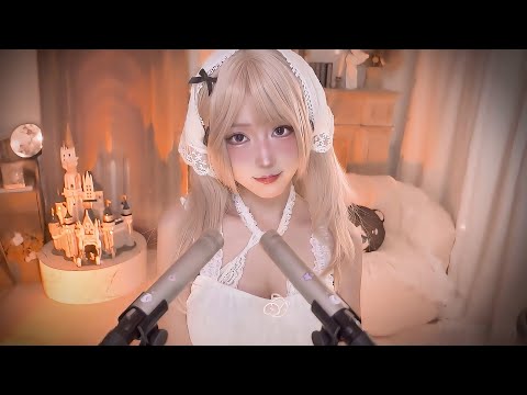 ASMR Ear Massage & Blowing with Maid Girl