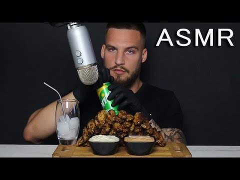 EATING SPICY HOT CHICKEN WINGS *No Talking* | HD ASMR