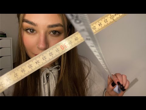 [ASMR] FAST & AGGRESSIVE inspecting, measuring, and drawing you!