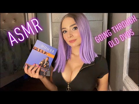 ASMR Going Through Old DVDs (Soft Spoken Nail Tapping)