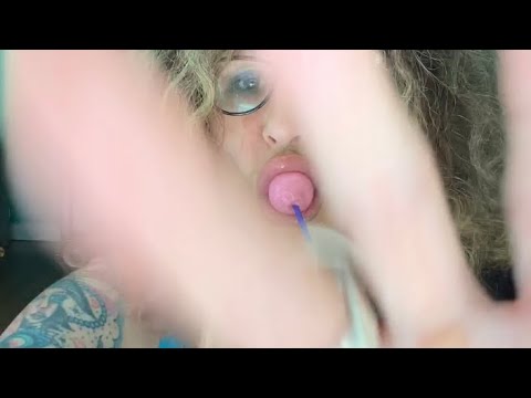 ASMR lo-fi lollipop and tongue flutters | hand movements and chit chat sort of thing