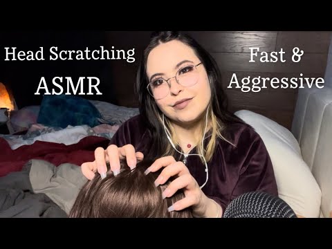 Fast & Aggressive Scalp Scratching & Head Massage ASMR (No Talking)