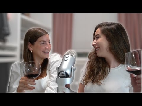 My Sister Tries ASMR! *whispered Q&A with wine*