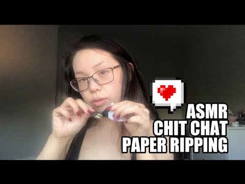 ASMR Ripping paper sounds and rambling about life