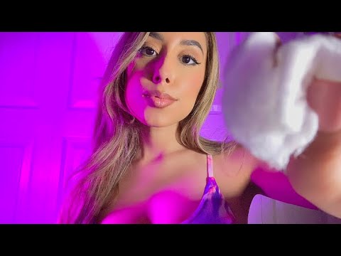 ASMR removing your mascara / eye makeup (personal attention)