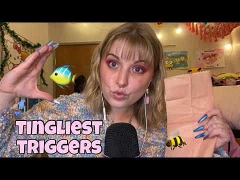 ASMR Fast & Aggressive Beeswax Wrap, Fishbowl, Energy Rain, Plucking, Mouth + Long Nail Sounds☁️💅🏻
