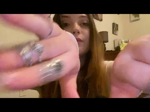 ASMR gum chewing & FAST & aggressive triggers + whispered ramble :)