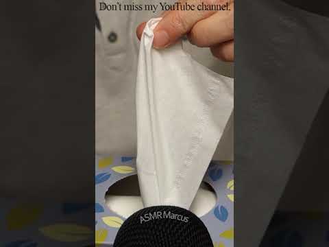 ASMR Slowly Pulling Out A Tissue From A Cardboard Box #short
