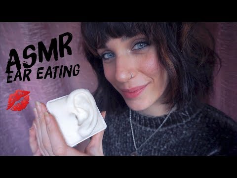 ASMR Ear Eating 💋 CLOSE UP Mouth Sounds, Soft Kisses, Ear Cupping/Touching