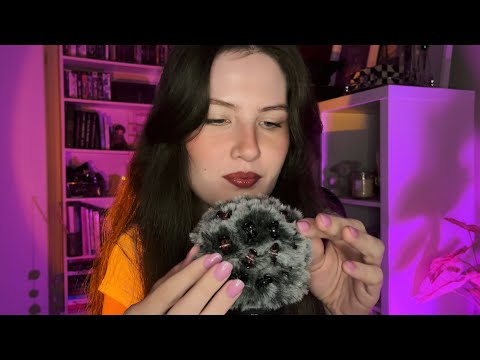 ASMR Searching For Bugs 🐞 (fluffy mic, whispers, mouth sounds)