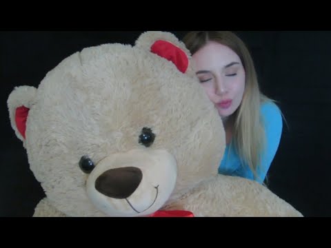 ASMR Giant Teddy Bear Massage (No Talking)