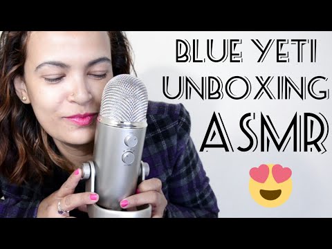 ASMR UNBOXING - Blue Yeti Microphone | Audio test - Mic Rubbing - Mic Brushing