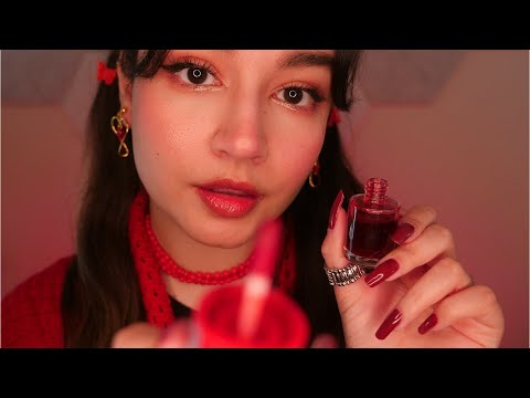 ASMR *This WILL Give You TINGLES* Doing Your Valentine's Day Makeup (Layered/Mouth Sounds) ♡