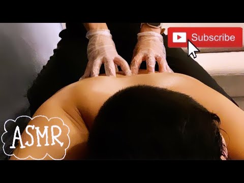 ASMR⚡️Very chaotic but satisfying backmassage with oil and gloves! (LOFI)