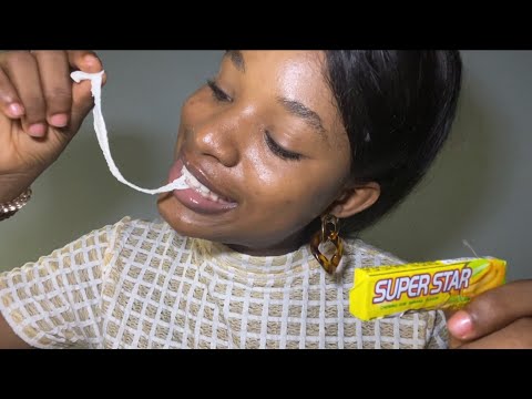 ASMR| Crazy Sassy Girl Chewing Gum, Making Faces, Tearing Paper & Throwing it at You